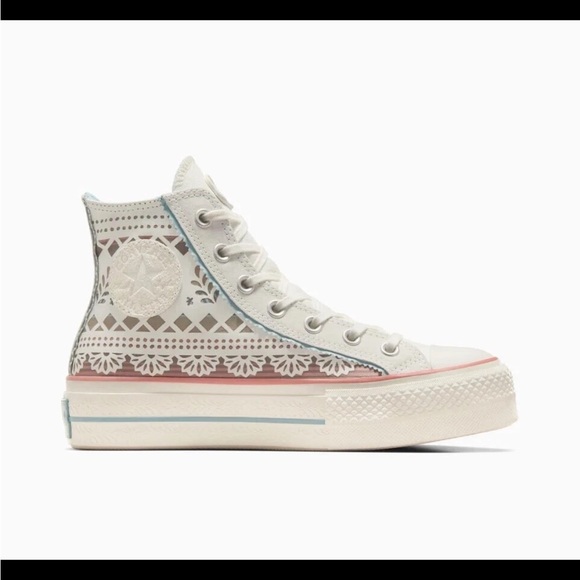 Converse Chuck Taylor Lift Day Of The Dead Shoe A12439C Women Size 7 NWOB - Picture 12 of 15